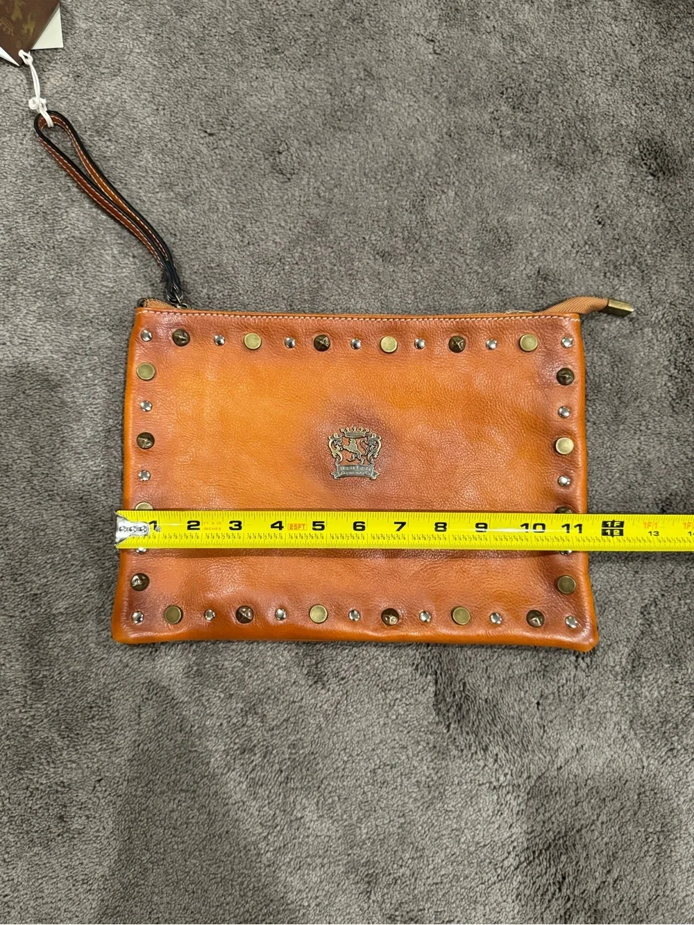 NWD Pratesi Firenze B456 Studded Genuine Leather Clutch Purse Bag